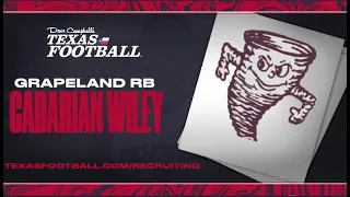 RECRUIT INTERVIEW: Grapeland RB Cadarian Wiley