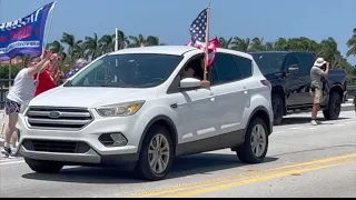 About 70 Trump supporters rally outside Mar-a-Lago days after his indictment