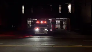 New Haven Rescue 1 Responding to a Fire