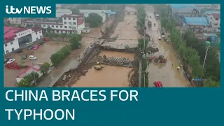 China cancels flights and closes schools and businesses as Typhoon In-Fa approaches | ITV News