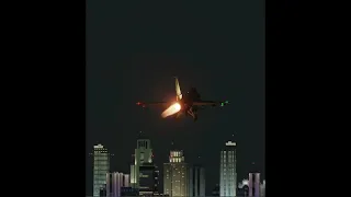 F-16 aircraft lights up the sky by releasing Flares at Dubai (Amazing Sight)