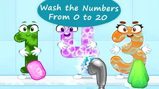 Wash the Numbers - Learn to trace Numbers from 0 to 20 by polishing them! | GoKids! Games