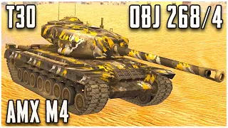 Object 268/4, T30 & AMX M4 WoT Blitz | Gameplay Episode