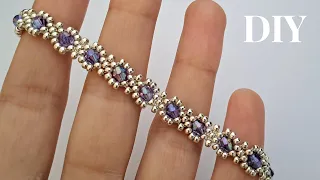 Crystals bracelet/Simple and elegant bracelet/Easy bracelet making at home/Beebeecraft