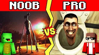 SIRENHEAD VS SKIBIDI TOILET Build Battle In Minecraft - NOOB VS PRO CHALLENGE - Maizen Mizen Parody