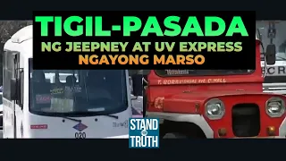 Tigil-pasada ng jeepney at UV express ngayong Marso | Stand For Truth