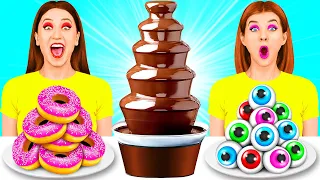 Desafío De Fuente De Chocolate | Come Solo Dulce 24 horas por PaRaRa Challenge