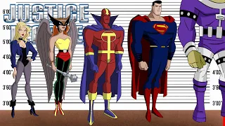 Justice League Size Comparison | DCAU Character Heights