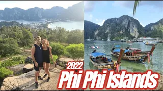 Exploring Phi Phi Islands - Thailand Travel Vlog- beach, sunset viewpoint, Koh Phi Phi beach parties