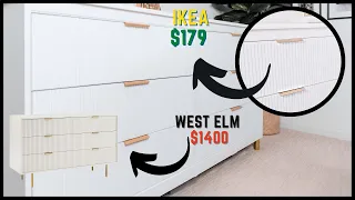 IKEA HACK | WEST ELM INSPIRED FLUTED DRESSER