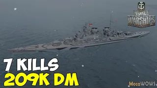 World of WarShips | Pommern | 7 KILLS | 209K Damage - Replay Gameplay 4K 60 fps