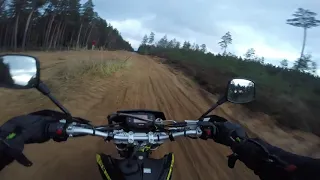 Riding SWM RS 125 R at "Rigas mezi" enduro takas/trails (POV)