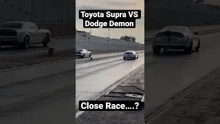 Turbo Supra VS Dodge Demon 🧐…? Insane Turbo Noises !!!