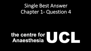 Single Best Answer: Chapter 1 - Question 4