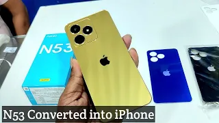 Realme N53 converted in iPhone 15 Pro Max | Apple Back Panel and logo
