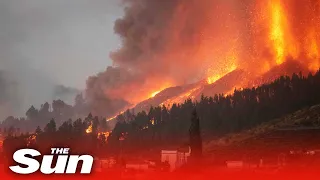 Lava spews from La Palma volcano as eruptions enter fifth day