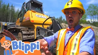 Blippi Learns About Bulldozers! | Construction Vehicles For Children | Educational Videos For Kids
