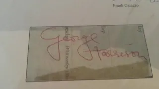 George Harrison Full Name Autograph Late 1964/Early 1965 Beatles Signed