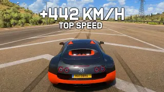 Forza Horizon 5 - +442 KM/H Bugatti Veyron SS  | Top Speed Gameplay [PC 1080p60FPS]