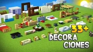 MINECRAFT: COMO HACER + DE 33 DECORACIONES PARA TU CASA! | IDEAS DE DECORACIÓN PARA TU CASA