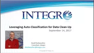 Webinar:  Leveraging Auto Classification for Data Cleanup   Ongoing Governance