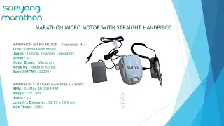 MARATHON MICRO MOTOR - STRAIGHT HANDPIECE - SAITECH SURGICALS - DENTAL MICRO MOTOR - HAIR TRANSPLANT