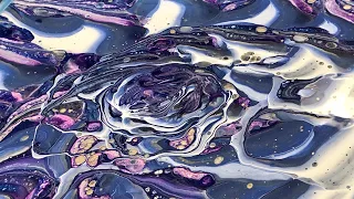 Acrylic pouring swirl technique with Arteza paints