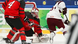 Highlights from Canada vs. Latvia in the 2024 IIHF U18 World Championship quarterfinals