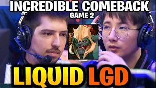 LIQUID vs LGD (Game 2) 19K GOLD INCREDIBLE COMEBACK! TI9 Dota 2