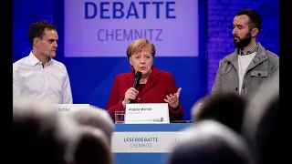 Bürgerdialog in Chemnitz: Kanzlerin stellt sich Kritikern