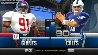 Giants Vs. Colts at Oakland