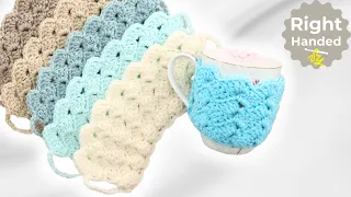 EASY Crochet Coffee Mug Cozy Tutorial!