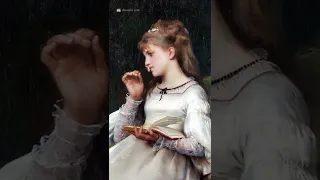 Léon Bazile Perrault (1832-1908) - 'Jeune fille lisant une lettre', 1877 #shorts