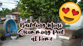 HOW TO BUILD MINI SWIMMING POOL / DIY POOL AT HOME / IrenePhiqzTV