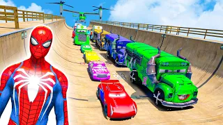 GTA 5 SPIDER-MAN 2, POPPY PLAYTIME, Five Nights at Freddy's Join in Epic New Stunt Racing #29