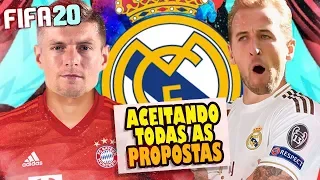 ACEITANDO TODAS AS PROPOSTAS COM O REAL MADRID! | FIFA 20 MODO CARREIRA