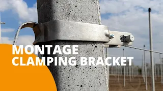Clamping Bracket on Concrete Endpole for Support Wire Montage- FRUITSECURITY HOLLAND