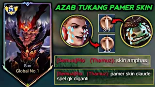 AZAB TUKANG PAMER SKIN !! SAMPAI DI BACOTIN TIM SENDIRI !?! | MOBILE LEGENDS