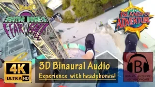 Doctor Doom's Fearfall 4K POV Binaural 3D Audio Universal Islands of Adventure [4K, 3D Audio]