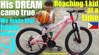 This Handsome Filipino Boy's Dream was to Have a BIKE. We Fulfilled His Dream! Life in Philippines