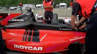 Mario Andretti likes drifting and takes me for a ride in a 2-seat Honda Indy car!