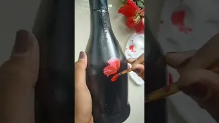 Hibiscus Painting /one stroke bottle painting