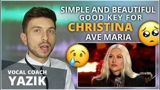 Vocal Coach YAZIK react to Christina Aguilera - AVE MARIA (live)