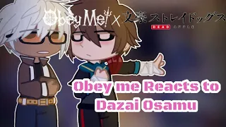 Obey me React to Dazai Osamu | Dazai as a transfer student | Obey me react to BSD | BSD x Obey me