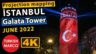 Projection mapping on the Galata Tower