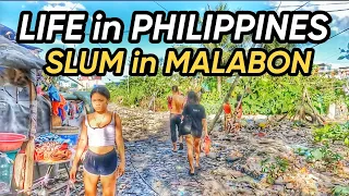 UNSEEN SLUM LIFE in MALABON | UNBELIEVABLE WALK at NARROW ALLEY in CATMON MALABON PHILIPPINES [4K]🇵🇭