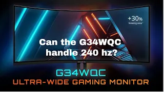 GIGABYTE G34WQC - Can you Overclock to 240hz? Does OSD Sidekick work? Got Flickering? Find out here.