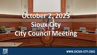 City of Sioux City Council Meeting - October 2, 2023