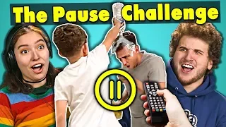 College Kids React To The Pause Challenge Compilation