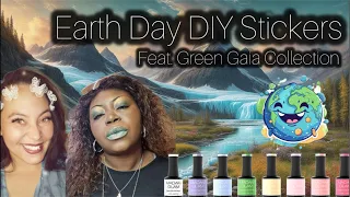 How to: DIY Nail Art Stickers ✨ Earth Day Stickers feat. Green Gaia 🌍 Mama and Raven go LIVE